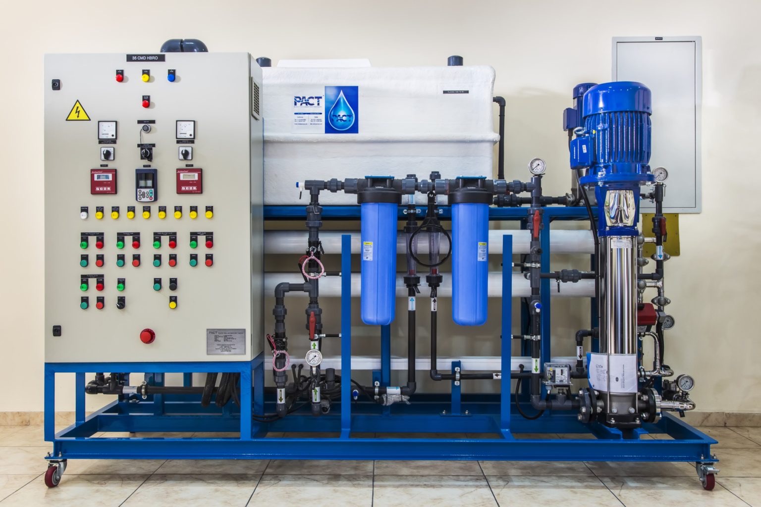 PACT packaged reverse osmosis skid