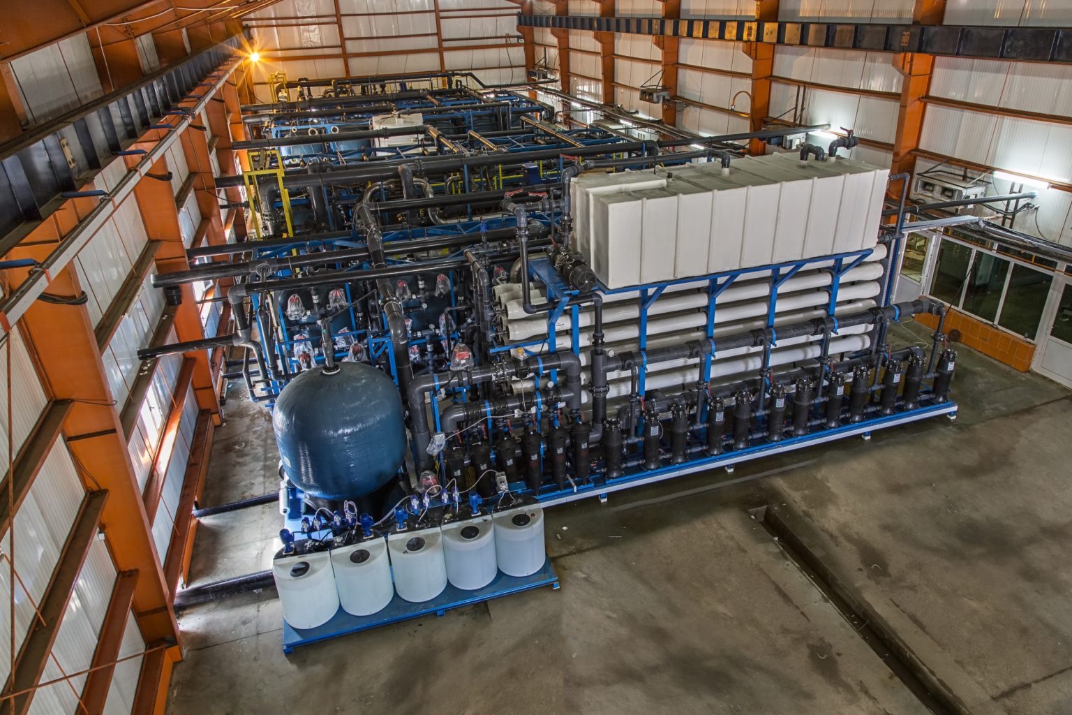 PACT packaged treatment plant in the workshop